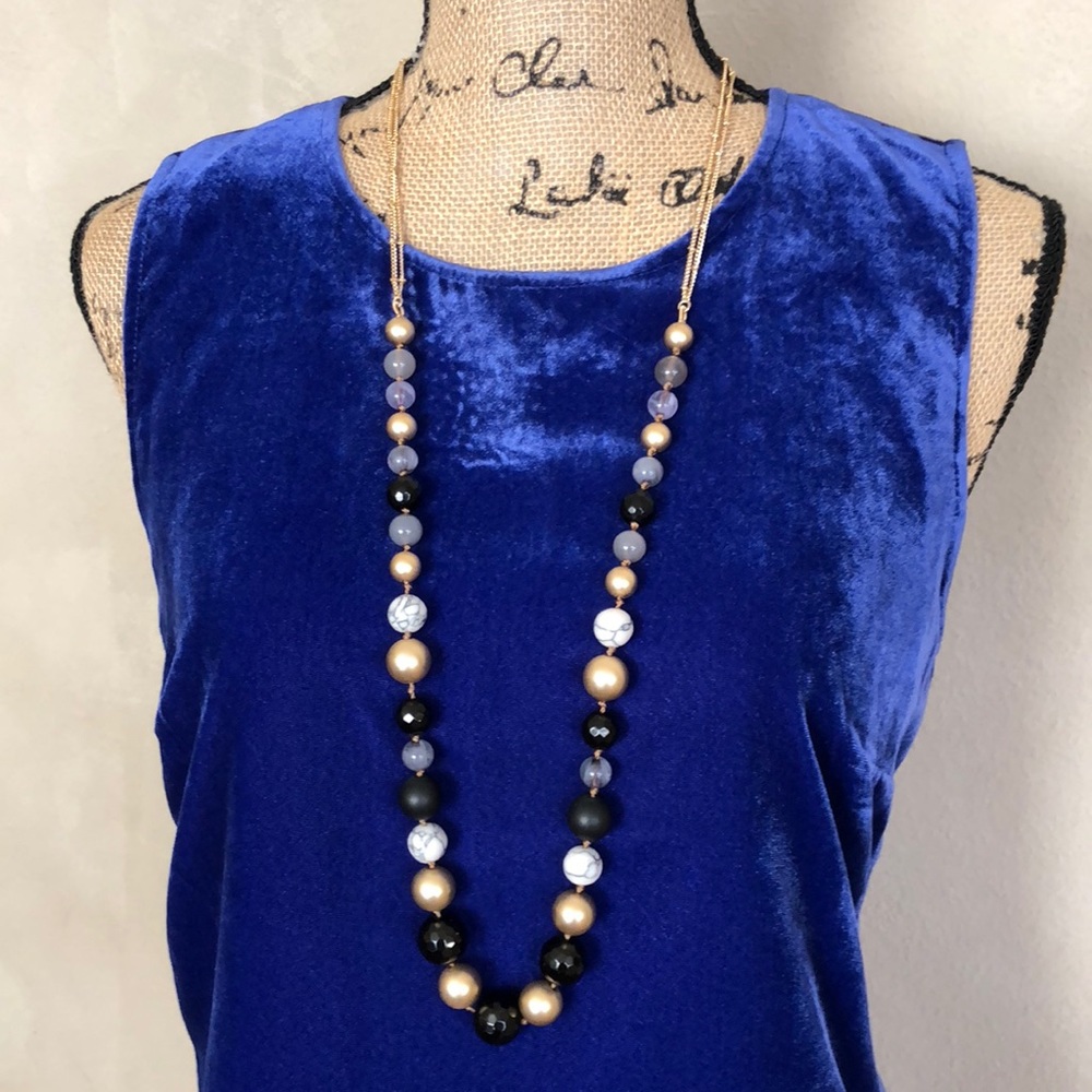 Talbots long beaded necklace